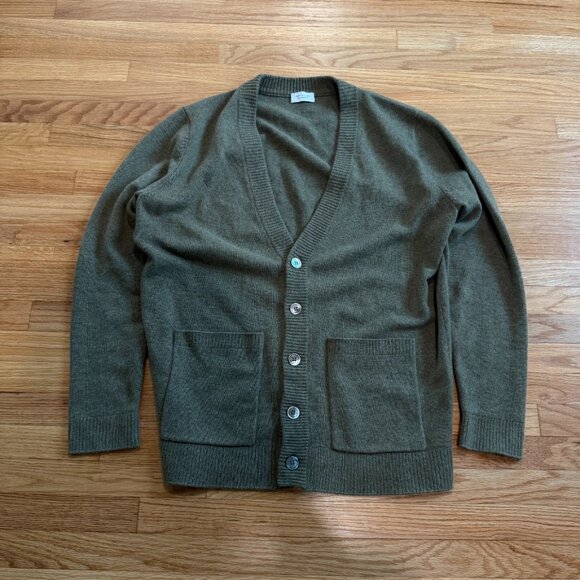 John Elliott F/W18 Olive Cashmere Cardigan Large
